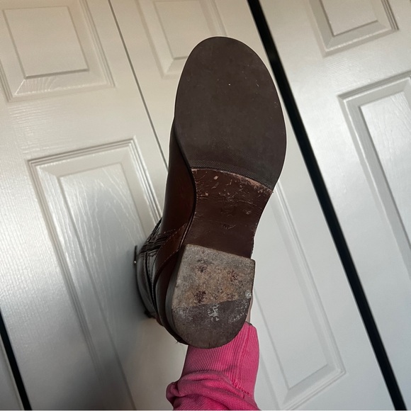 TORY BURCH Calista Cognac Leather Riding Boot SZ 7 - Picture 6 of 15